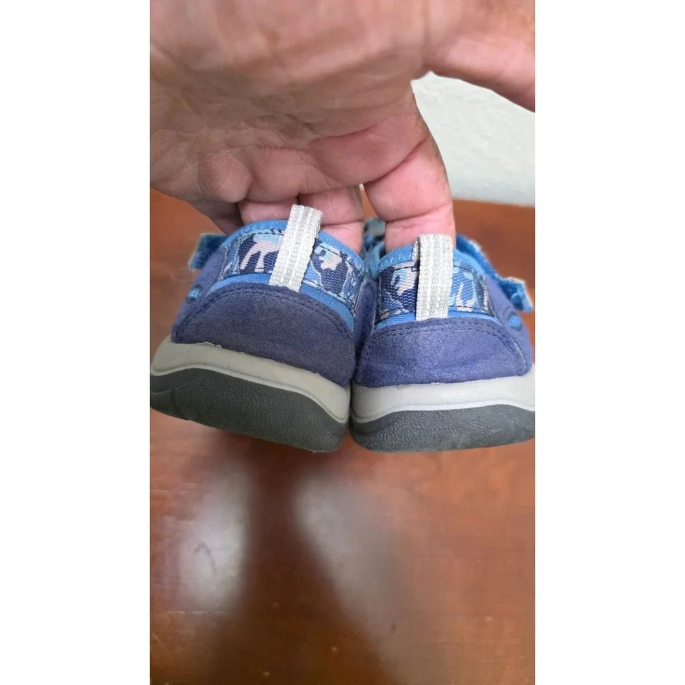 Keen Kids Newport H2 Blue Camo Closed Toe Sandals Adjustable Hook & Loop Strap S